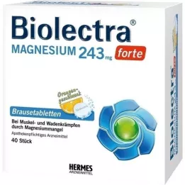 BIOLECTRA Magnesium 243 mg forte Orange Effervescent Tab, 40 pcs