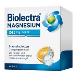 BIOLECTRA Magnesium 243 mg forte Orange Effervescent Tab, 40 pcs