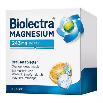 BIOLECTRA Magnesium 243 mg forte Orange Effervescent Tab, 40 pcs