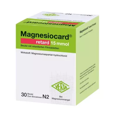 MAGNESIOCARD retard 15 mmol sachet w.ret.filmtabl., 30 pcs