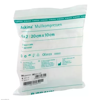 ASKINA Gauze compresses 10x20 cm sterile, 5X2 pcs ASKINA Gauze compresses 10x20 cm sterile, 5X2 pcs