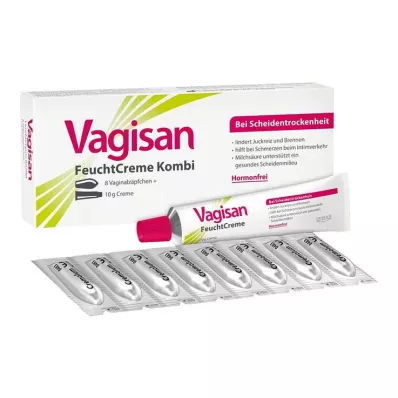 VAGISAN MoistCream Combi 8 ovules+10 g cream, 1 p