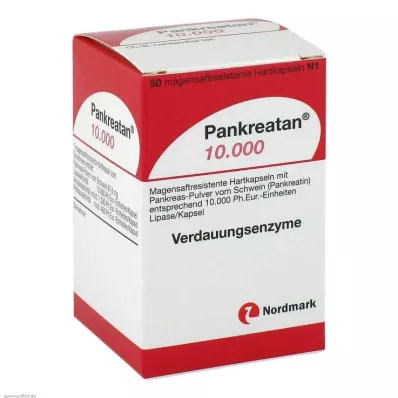 PANKREATAN 10,000 enteric-coated hard capsules, 50 pcs