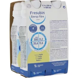 FRESUBIN ENERGY Fibre DRINK Vanilla Drink Bottle, 4X200 ml