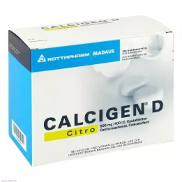 CALCIGEN D Citro 600 mg/400 I.U. Chewable Tablets, 200 pcs
