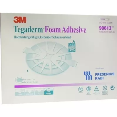 TEGADERM Foam Adhesive FK 14.3x15.6 cm oval 90613, 5 pcs