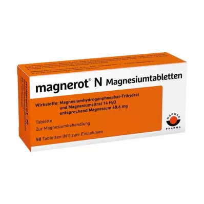 MAGNEROT N Magnesium tablets, 50 pcs MAGNEROT N Magnesium tablets, 50 pcs