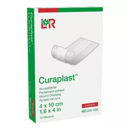CURAPLAST Wound dressing sensitive 4x10 cm 1 m, 10 pcs