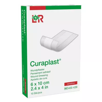 CURAPLAST Wound dressing sensitive 6x10 cm 1 m, 10 pcs