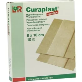 CURAPLAST Wound dressing sensitive 8x10 cm 1 m, 10 pcs