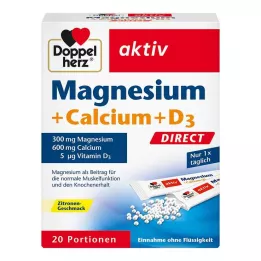 DOPPELHERZ Magnesium+Calcium+D3 DIRECT Pellets, 20 pcs