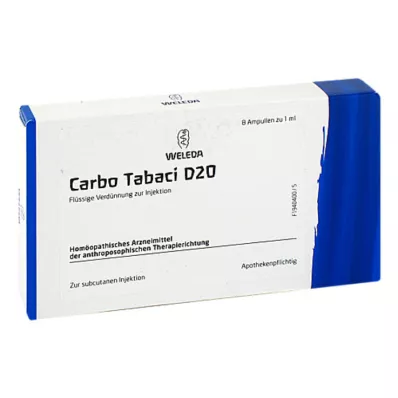 CARBO TABACI D 20 ampoules, 8 pcs CARBO TABACI D 20 ampoules, 8 pcs