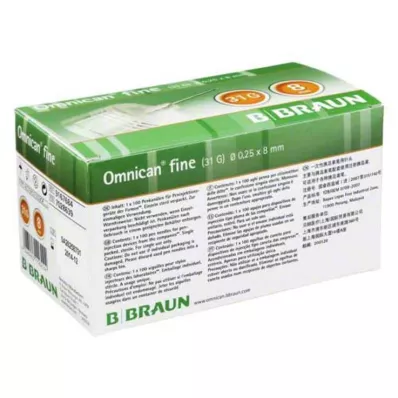 OMNICAN fine Pen Cannula 31 G 0.25x8 mm, 100 pcs