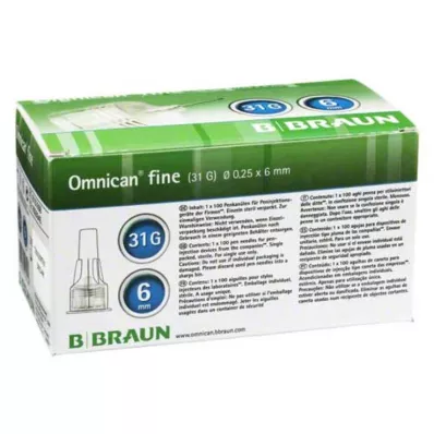 OMNICAN fine Pen Cannula 31 G 0.25x6 mm, 100 pcs
