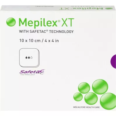 MEPILEX XT 10x10 cm foam dressing, 5 pcs