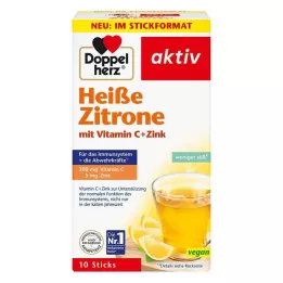 DOPPELHERZ hot lemon vitamin C+zinc granules, 10 pcs