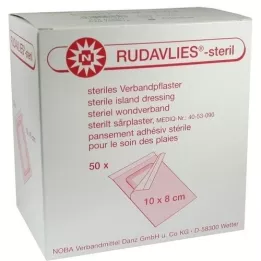 RUDAVLIES-sterile bandage plaster 8x10 cm, 50 pcs