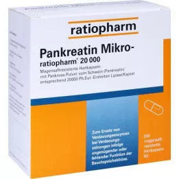 PANKREATIN Micro-ratio.20.000 enteric-coated hard capsules, 200 pcs