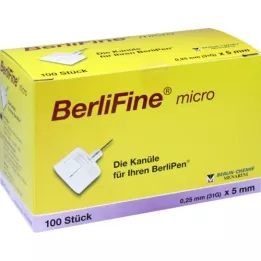 BERLIFINE micro cannulas 0.25x5 mm, 100 pcs