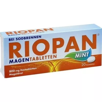 RIOPAN Stomach Tablets Mint 800 mg Chewable Tablets, 20 pcs