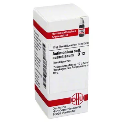 ANTIMONIUM SULFURATUM aurantiacum D 12 globules, 10 g