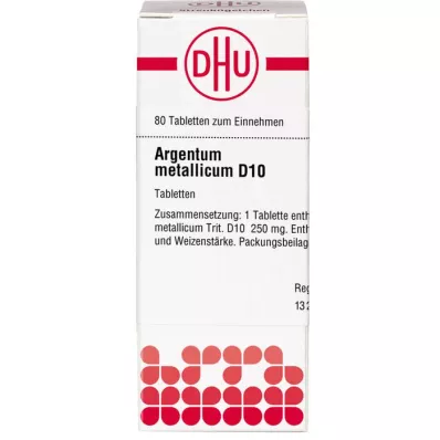 ARGENTUM METALLICUM D 10 tablets, 80 pc