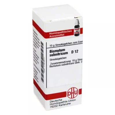 BISMUTUM SUBNITRICUM D 12 globules, 10 g