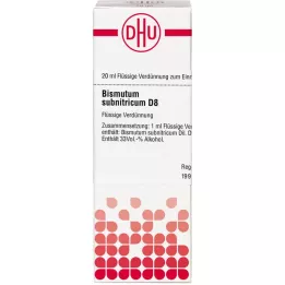 BISMUTUM SUBNITRICUM D 8 dilution, 20 ml