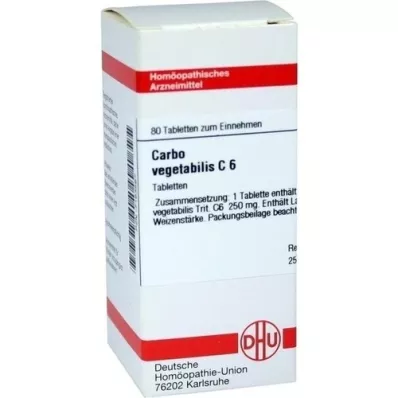 CARBO VEGETABILIS C 6 tablets, 80 pc