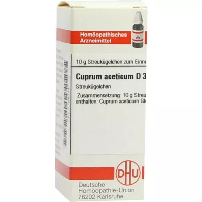 CUPRUM ACETICUM D 3 globules, 10 g