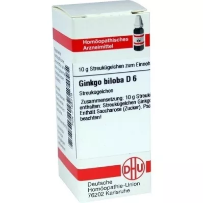 GINKGO BILOBA D 6 globules, 10 g