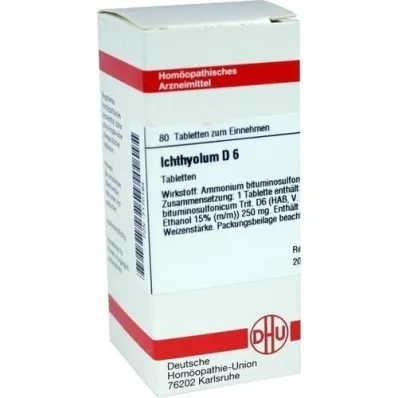 ICHTHYOLUM D 6 tablets, 80 pc