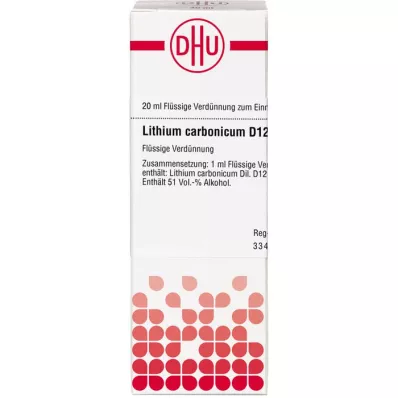 LITHIUM CARBONICUM D 12 Dilution, 20 ml