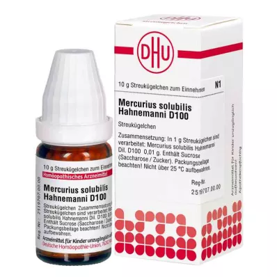 MERCURIUS SOLUBILIS Hahnemanni D 100 globules, 10 g MERCURIUS SOLUBILIS Hahnemanni D 100 globules, 10 g
