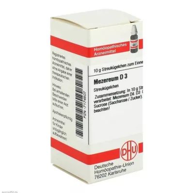 MEZEREUM D 3 globules, 10 g