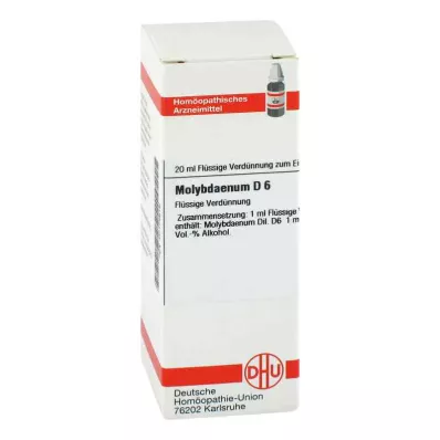 MOLYBDAENUM D 6 Dilution, 20 ml