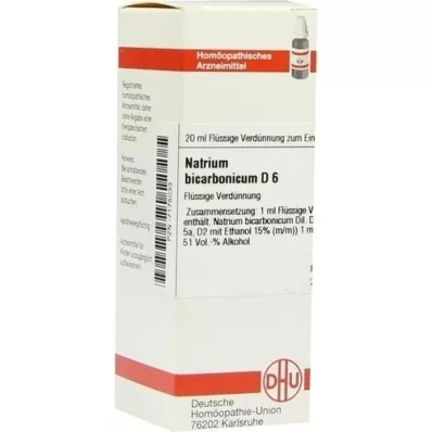 NATRIUM BICARBONICUM D 6 Dilution, 20 ml