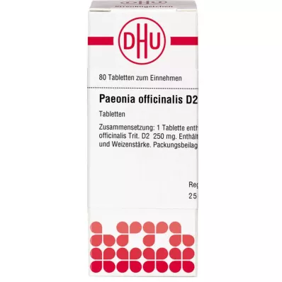 PAEONIA OFFICINALIS D 2 tablets, 80 pc