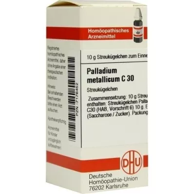 PALLADIUM METALLICUM C 30 globules, 10 g