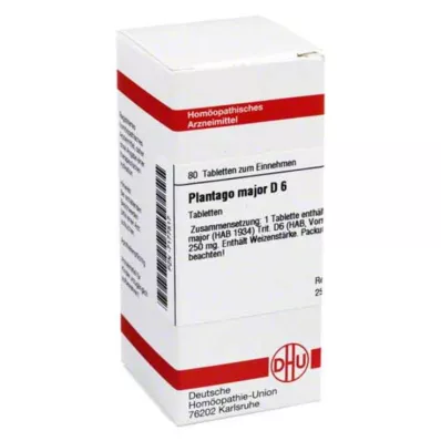 PLANTAGO MAJOR D 6 tablets, 80 pc PLANTAGO MAJOR D 6 tablets, 80 pc