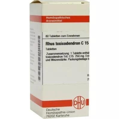 RHUS TOXICODENDRON C 15 tablets, 80 pc