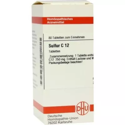 SULFUR C 12 tablets, 80 pc SULFUR C 12 tablets, 80 pc