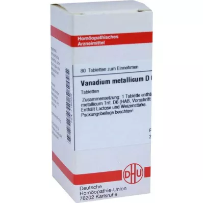 DHU Vanadium metallicum D 6 tablets, 80 pcs