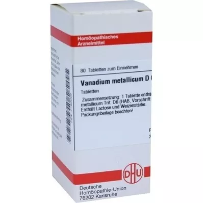 VANADIUM METALLICUM D 6 tablets, 80 pc
