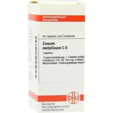 ZINCUM METALLICUM C 6 tablets, 80 pc