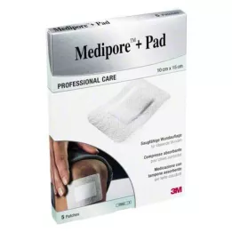 MEDIPORE+Pad 3M 10x15cm 3569NP Plaster, 5 pcs
