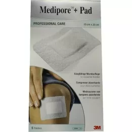 MEDIPORE+Pad 3M 10x20cm 3570NP Plaster, 5 pcs