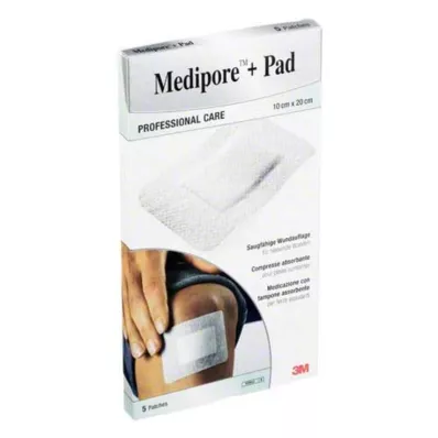 MEDIPORE+Pad 3M 10x20cm 3570NP Plaster, 5 pcs MEDIPORE+Pad 3M 10x20cm 3570NP Plaster, 5 pcs