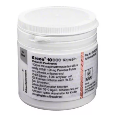 KREON 10,000 hard caps with enteric-coated pellets, 200 pcs KREON 10,000 hard caps with enteric-coated pellets, 200 pcs