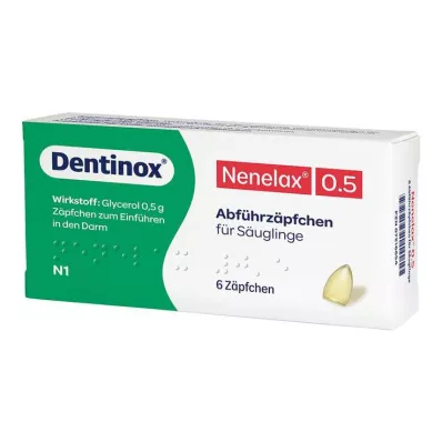 Nene Lax 0.5 suppositories for infants, 6 pcs